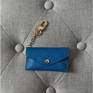 Blue Keychain Wallet